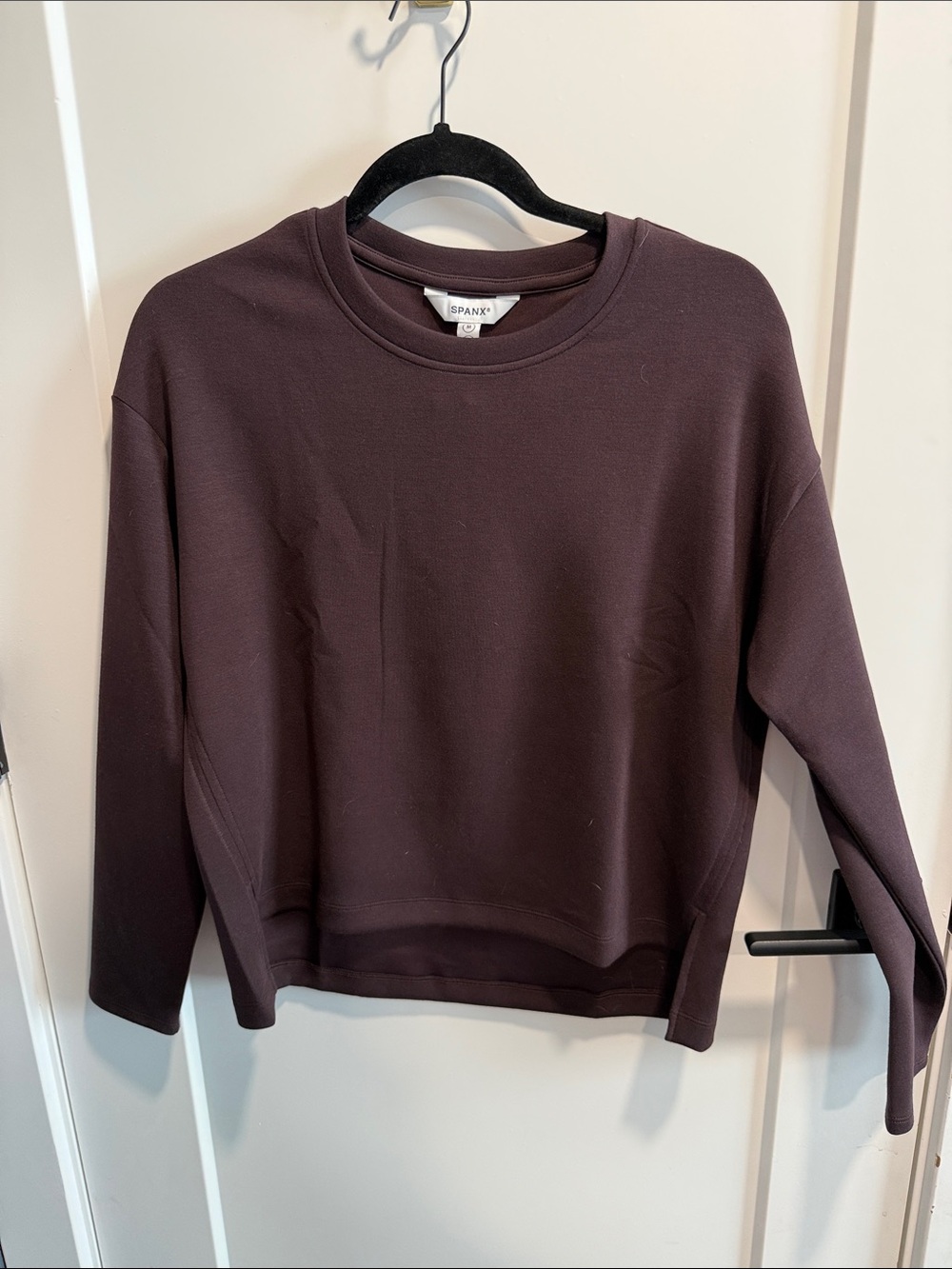 SPANX Air Essentials Crewneck Sweatshirt in Truffle NWT